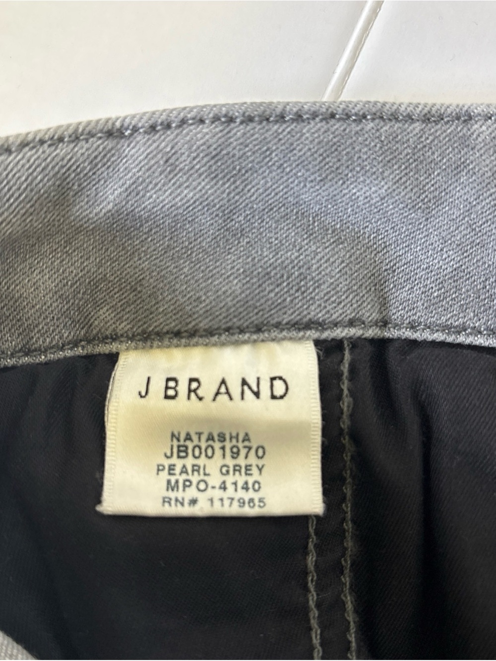 J Brand High-Rise Button-Front Charcoal Jeans - Picture 6 of 12